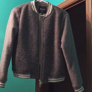Madewell Grey Bomber Jacket